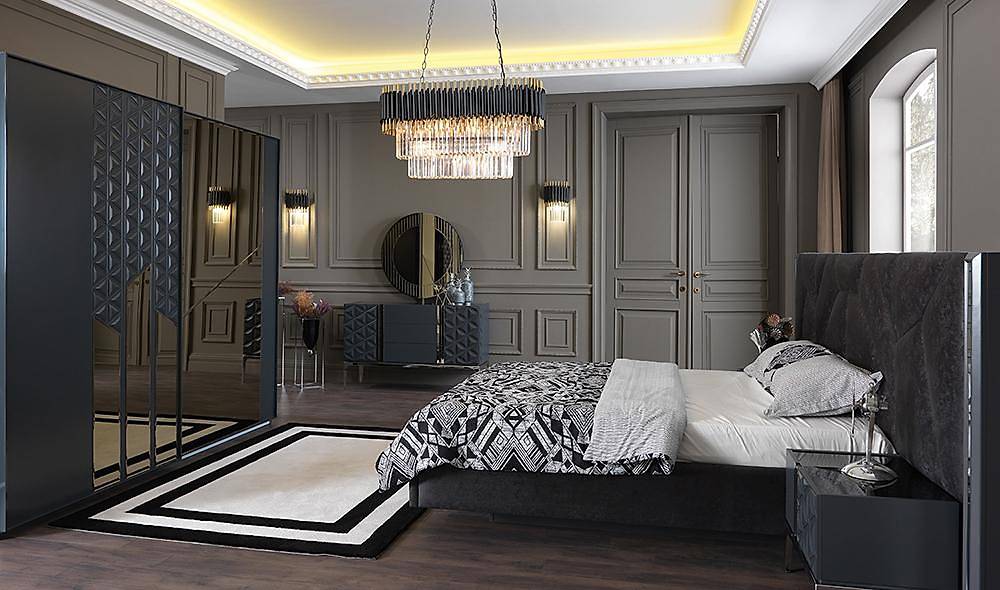 Vadi Antrasit Bazalı Yatak Odası