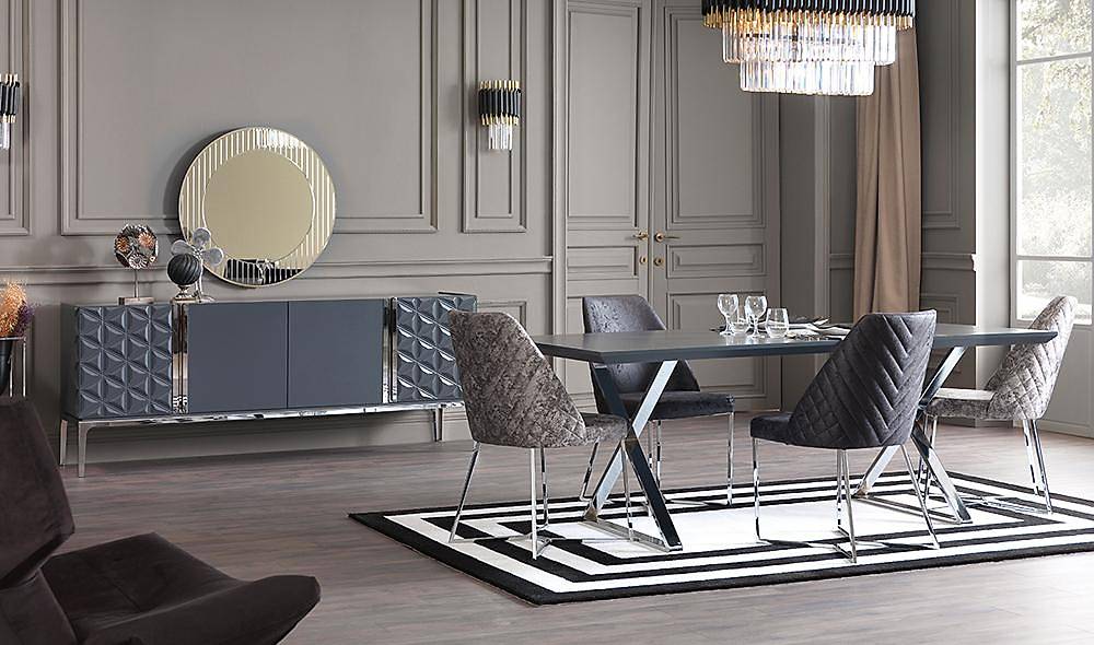 Vadi Antrasit Yemek Odası Yemek Odası