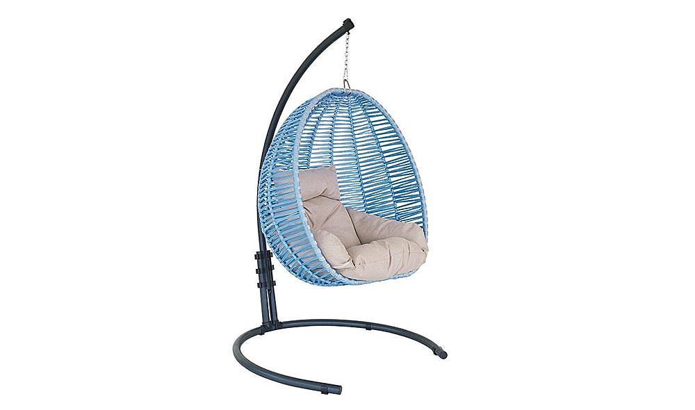 Mykonos Rattan Mavi Balkon - Bahçe Salıncak Salıncak