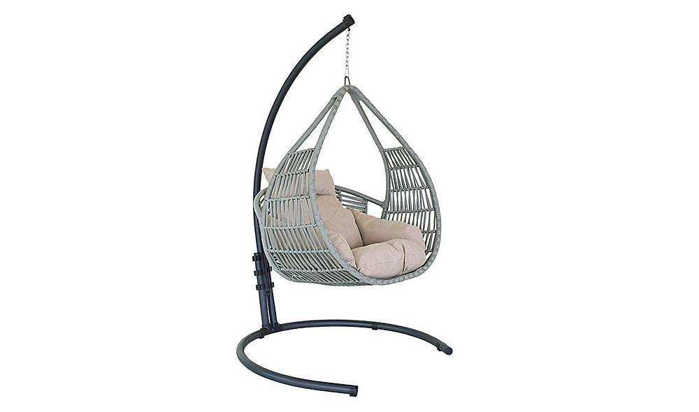 Sky Rattan Gri Balkon - Bahçe Salıncak