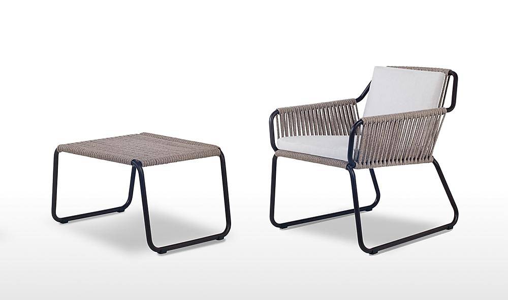 Riva Stool İkili ve Puflu Sandalye Bahçe Mobilyası