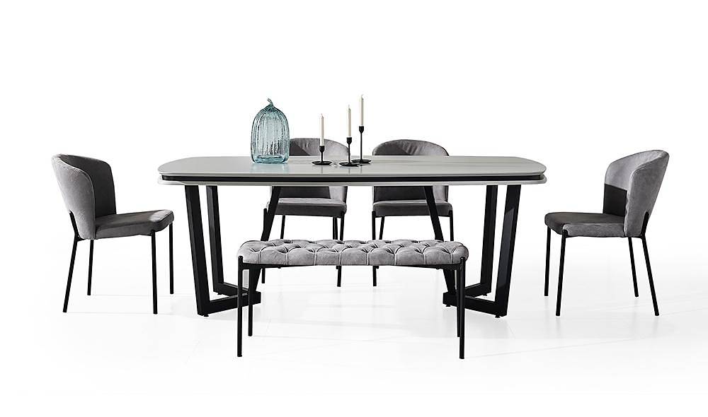Mood Gri Yemek Masası Takımı Yemek Masası Takımı