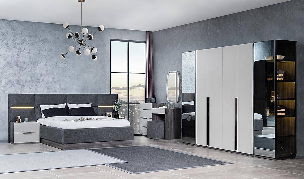 Cardea Bazalı Yatak Odası - Fanus Cam Kapaklı Yatak Odası