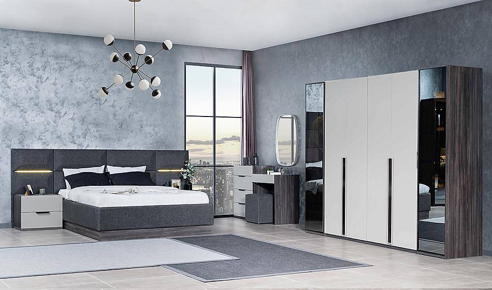 Cardea Bazalı Yatak Odası - Reflekte Kapaklı Yatak Odası
