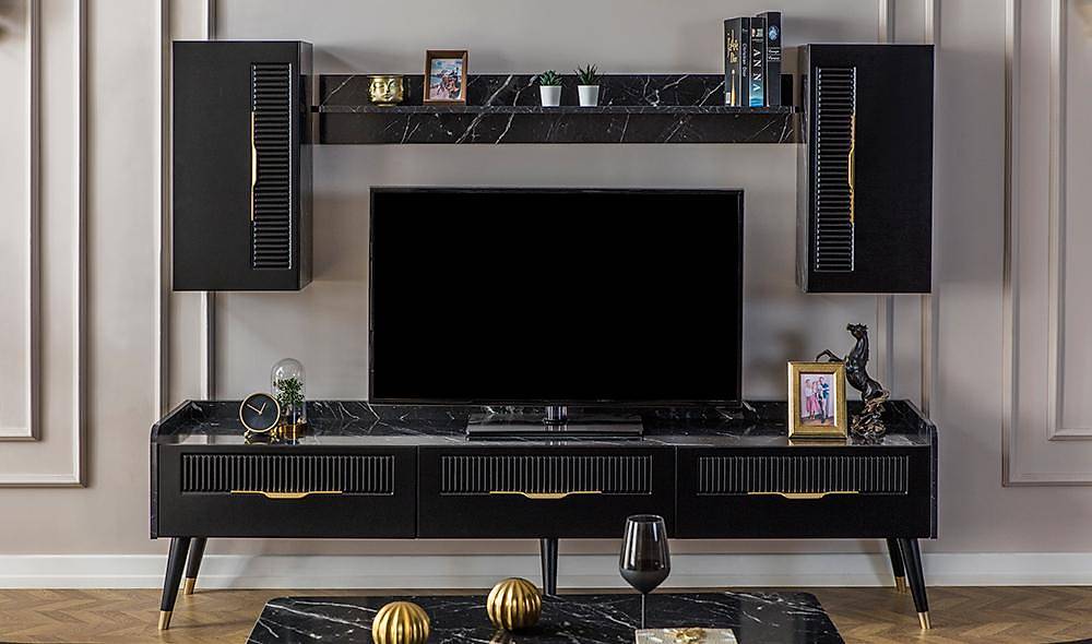 Argemon Tv Ünitesi - Siyah TV Ünitesi