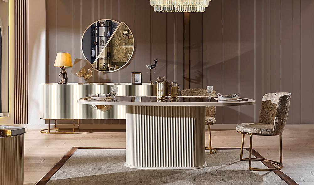 Crown Yemek Odası - Krem Yemek Odası