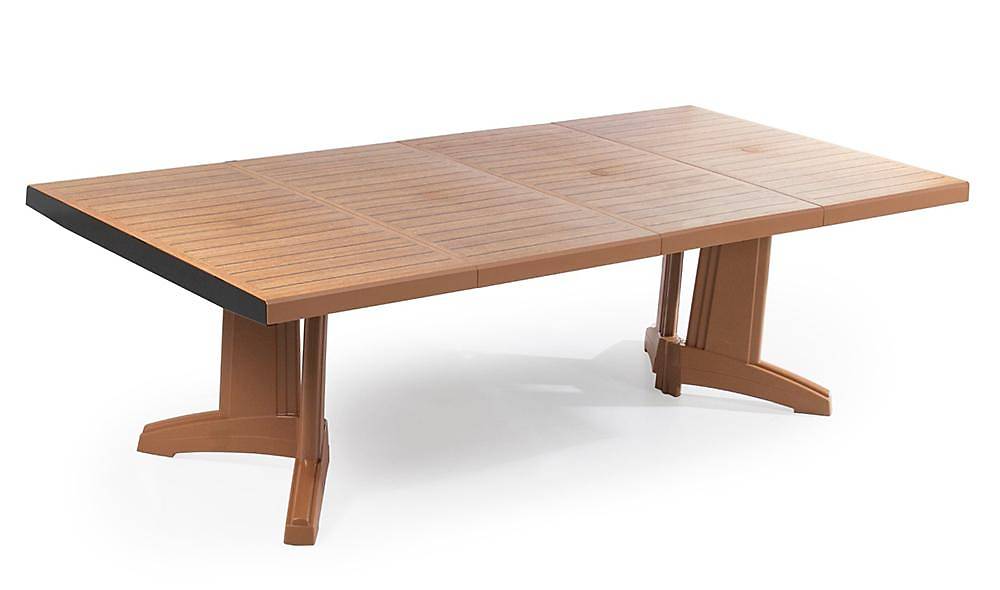 Katar - 2 Teak Ahşap Dekorlu Masa Bahçe Masa Takımı