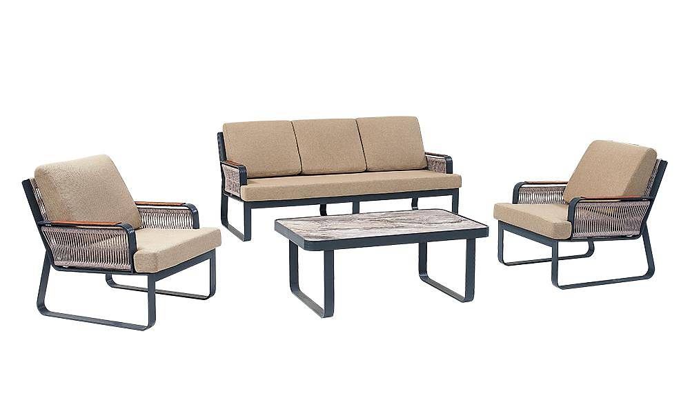 Arven Bahçe Koltuk Takımı Bej - Antrasit Bahçe Oturma Grubu