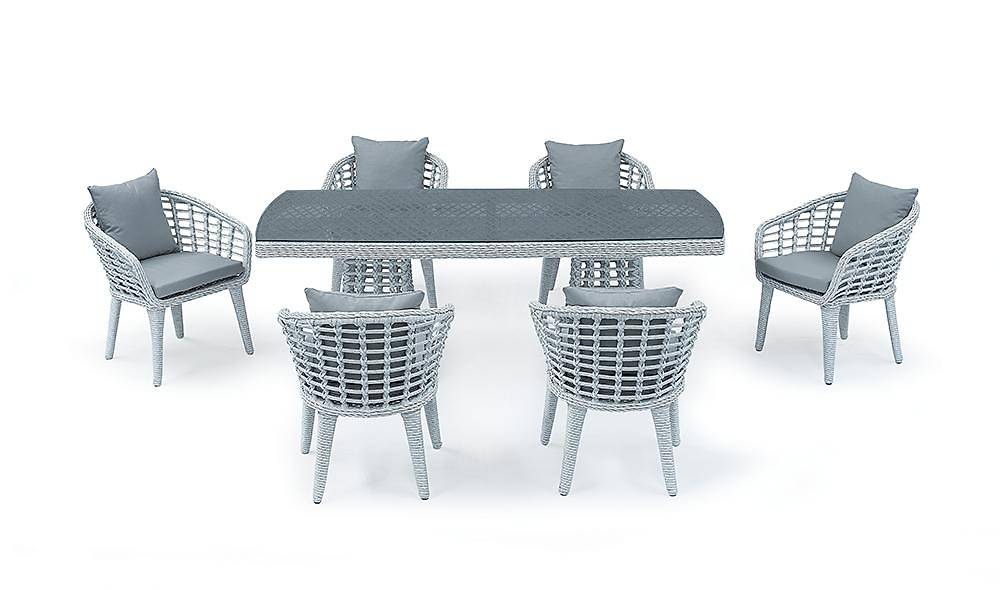 Domino Bahçe Masa Takımı - Gri Bahçe Masa Takımı