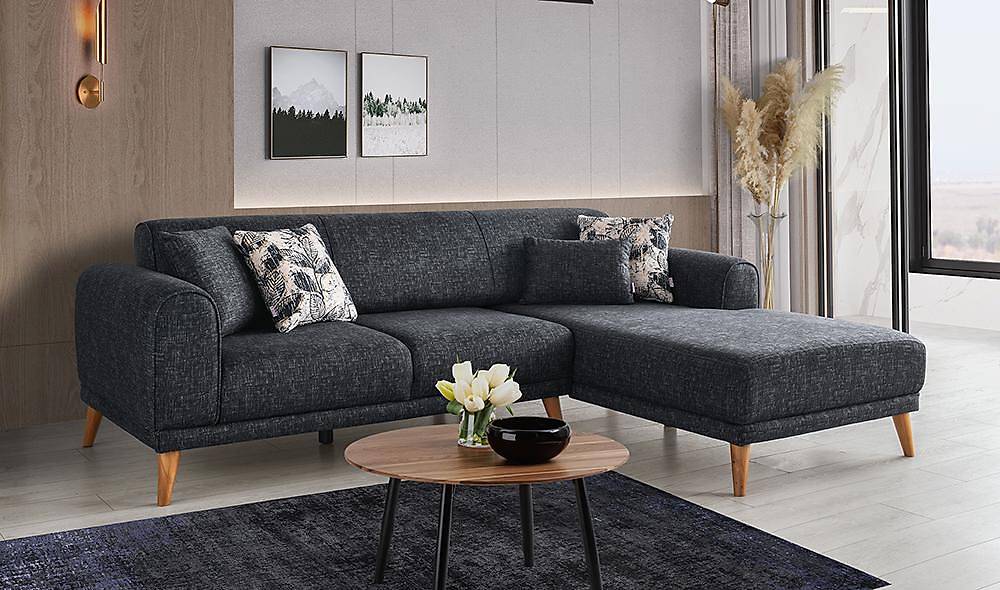 Jessica Köşe Takımı - Antrasit Köşe Koltuk