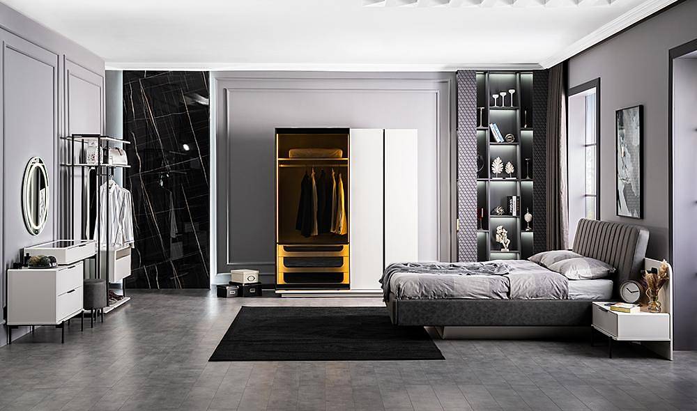 Asus Bazalı Yatak Odası - 4 Kapılı Yatak Odası