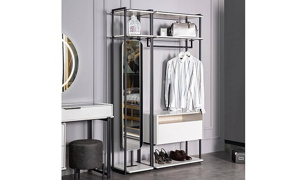 Asus Aynalı Askılık Vestiyer Portmanto