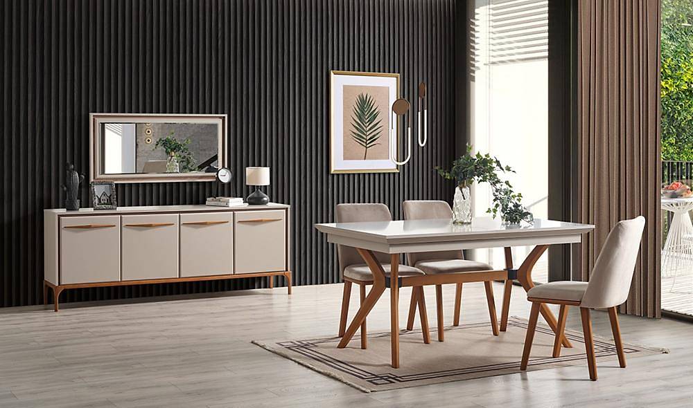 Bağdat Yemek Odası - Bej Yemek Odası