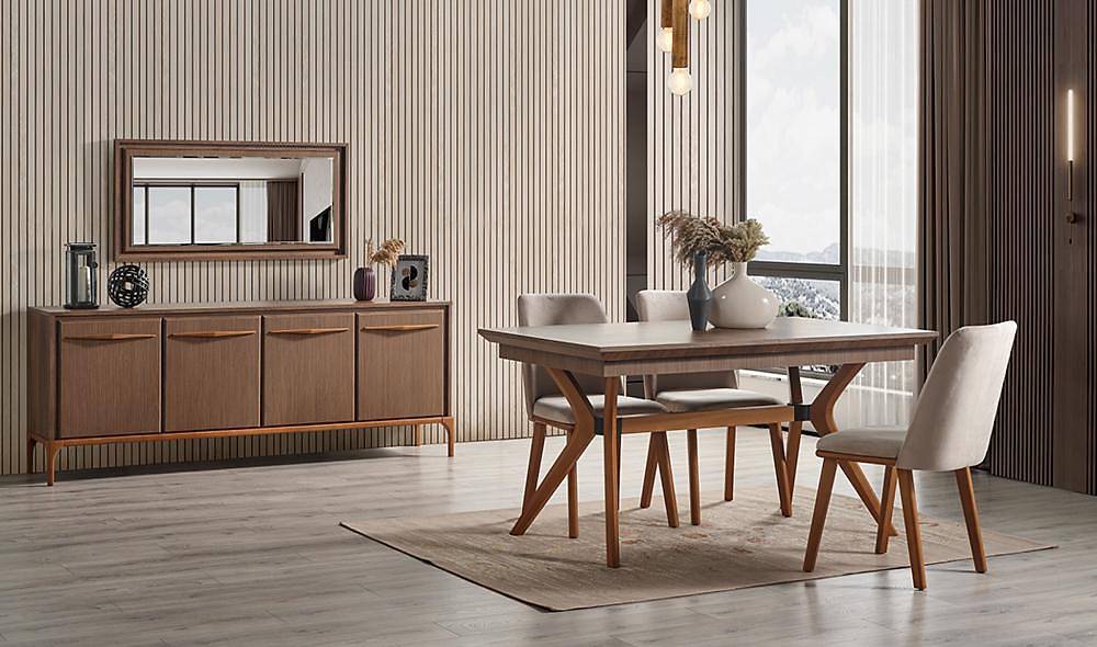 Bağdat Yemek Odası - Ceviz Yemek Odası