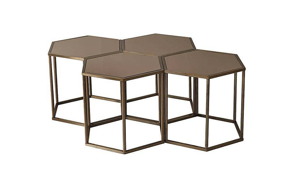 Vegas Orta Sehpa Seti - Bronz