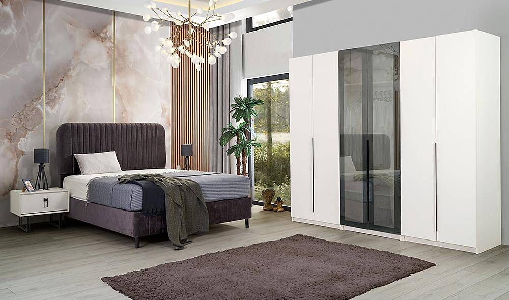 Lavinya Bazalı Yatak Odası - 6 Kapılı Yatak Odası