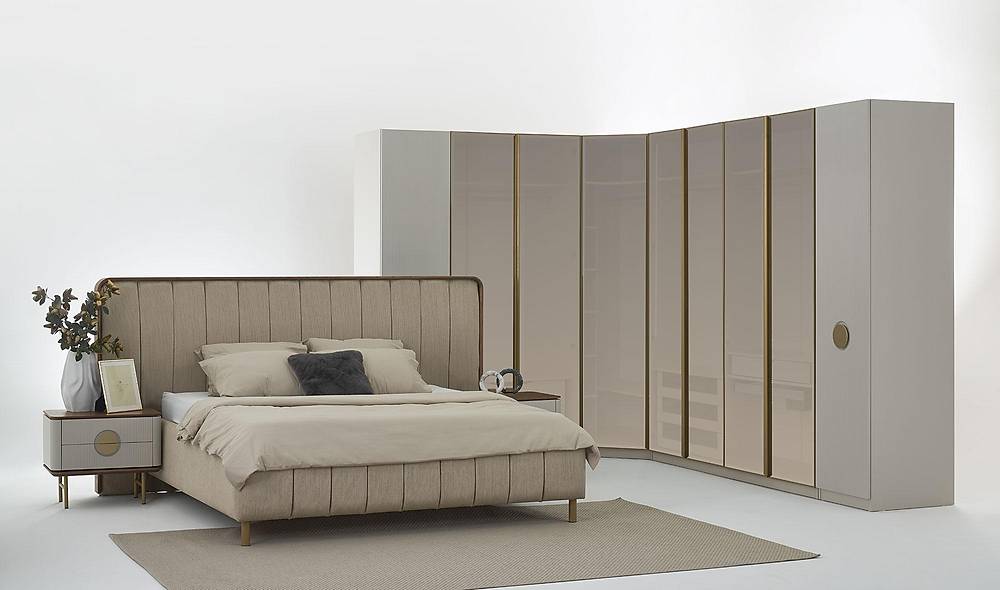 Artut Bazalı Yatak Odası - Köşe Dolaplı