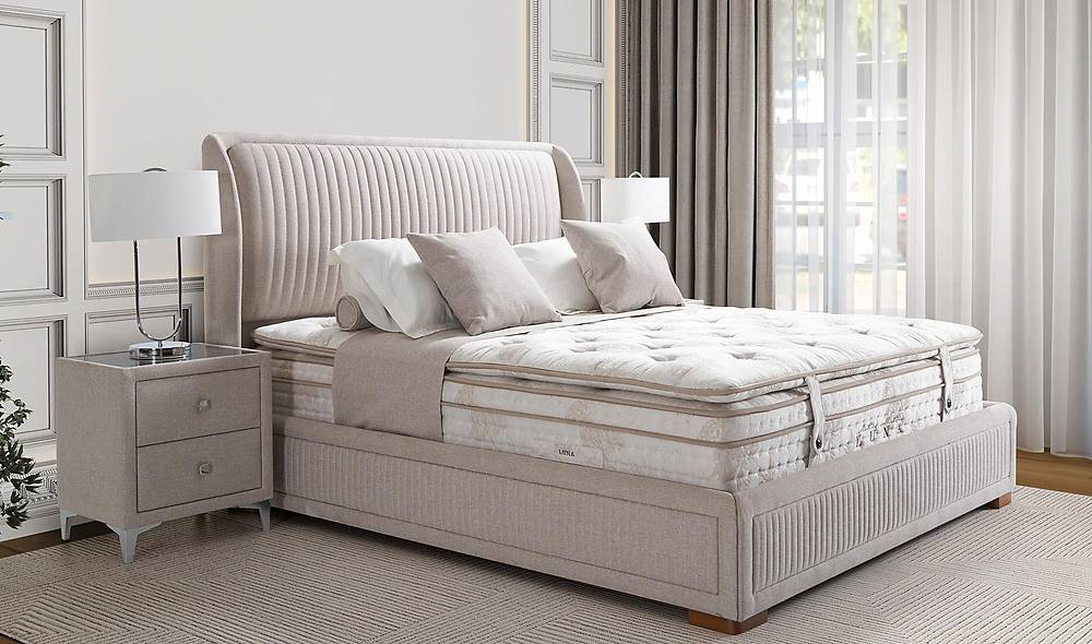 Luna Mokka Baza + Başlık + Yatak Baza Setleri