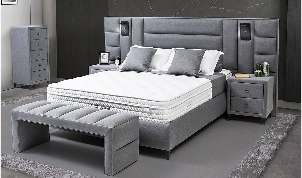 Viscopocket Anka Baza + Başlık + Yatak Baza Setleri