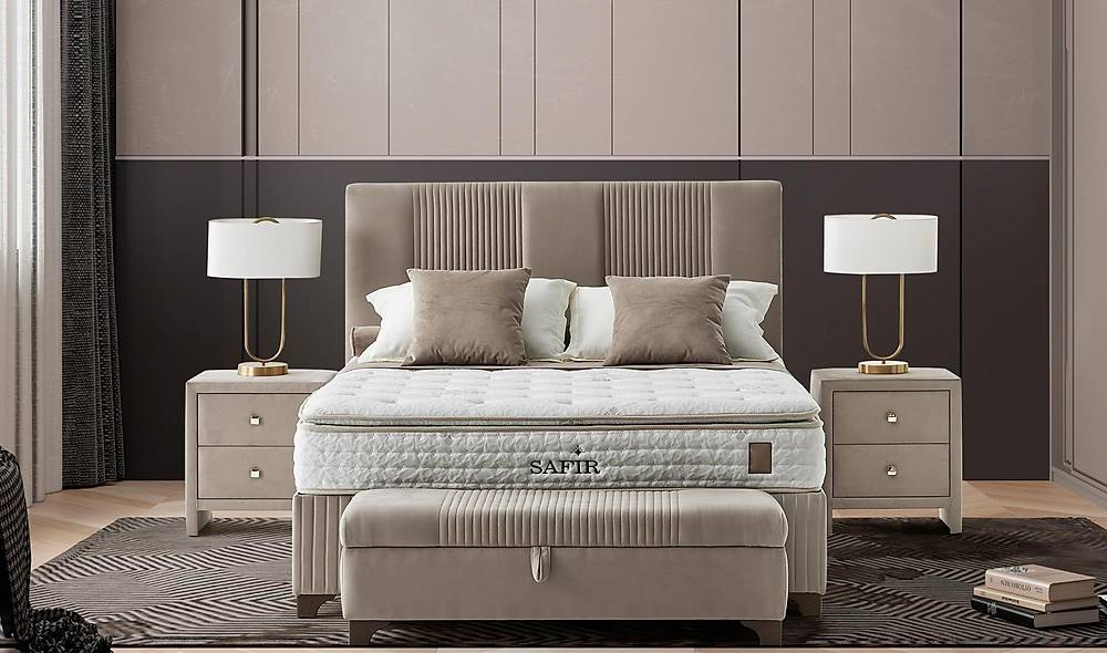 Safir Violet Baza + Başlık + Yatak Baza Setleri