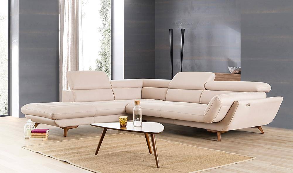 Mikanos Motorlu Köşe Takımı - Krem Köşe Koltuk