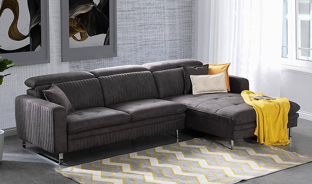 Micro Motorlu Köşe Takımı - Antrasit Köşe Koltuk