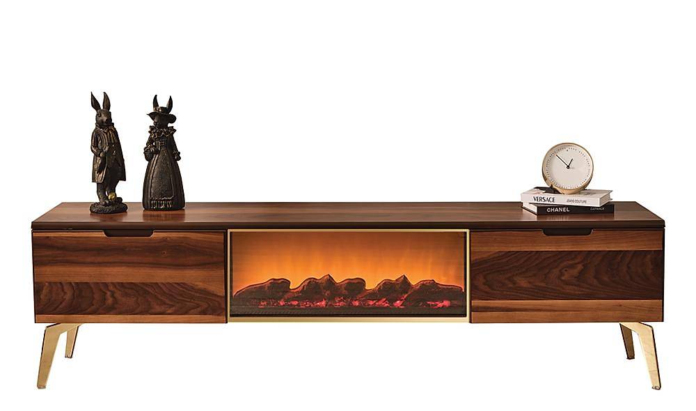 Domino Şömineli Tv Sehpası TV Ünitesi