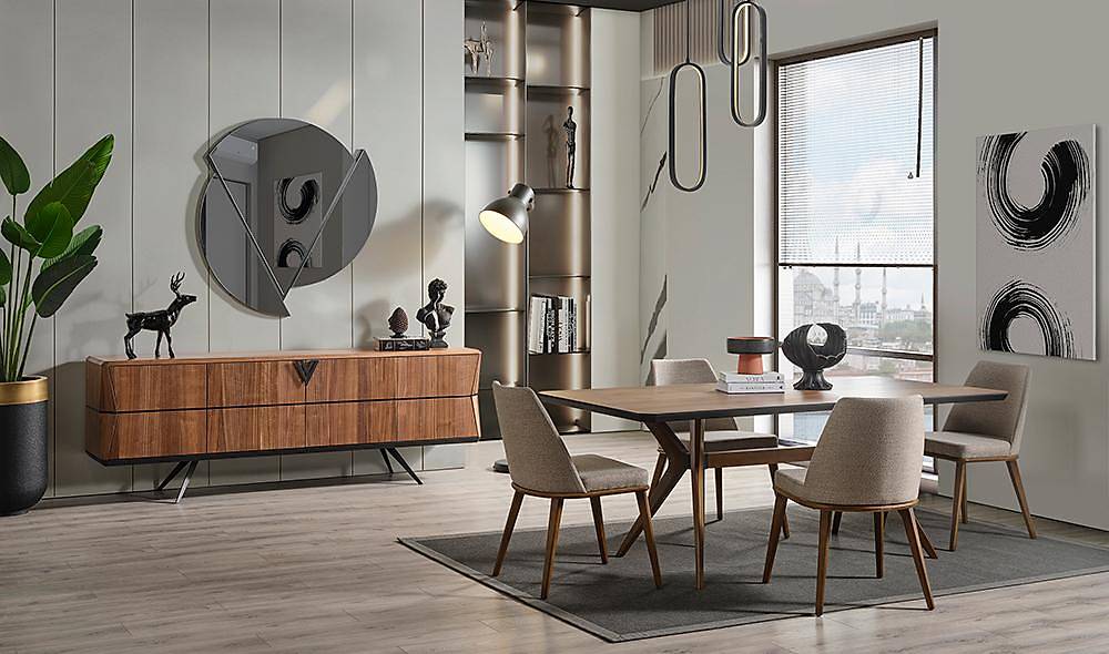 Hisar Yemek Odası - Ceviz Yemek Odası