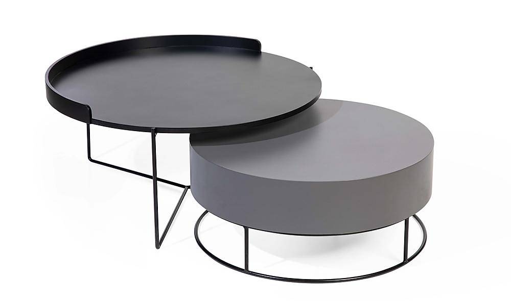 Noemi Orta Sehpa Seti - Gri Sehpa ve Aksesuar