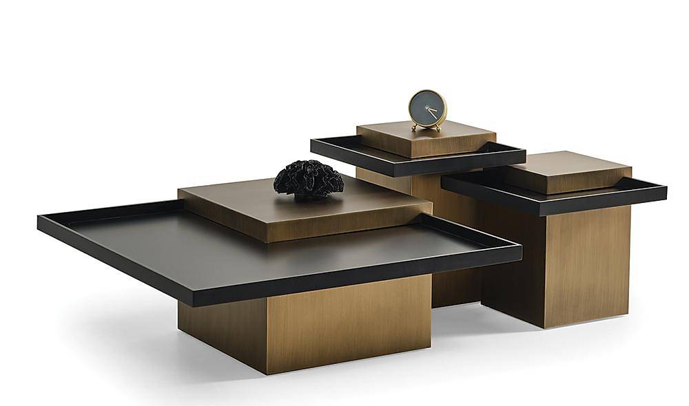 Sierra Orta Sehpa Seti - Siyah Sehpa ve Aksesuar