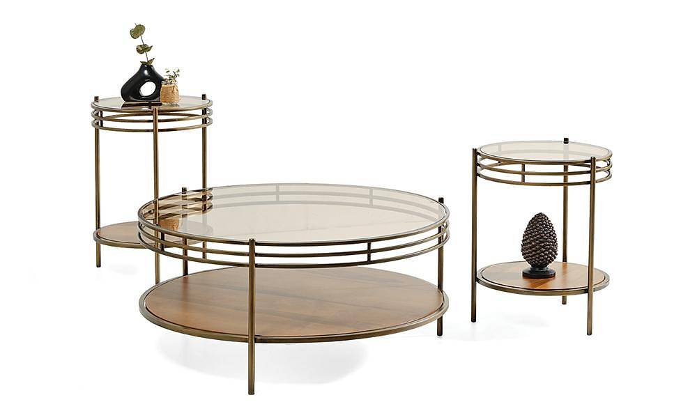 Pretty Orta Sehpa Seti - Gold Sehpa ve Aksesuar