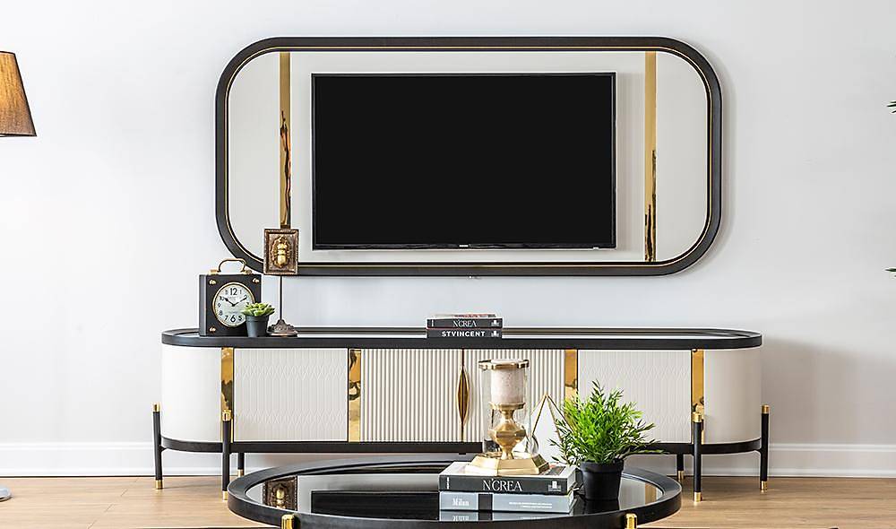 Leaf Tv Ünitesi - Siyah TV Ünitesi