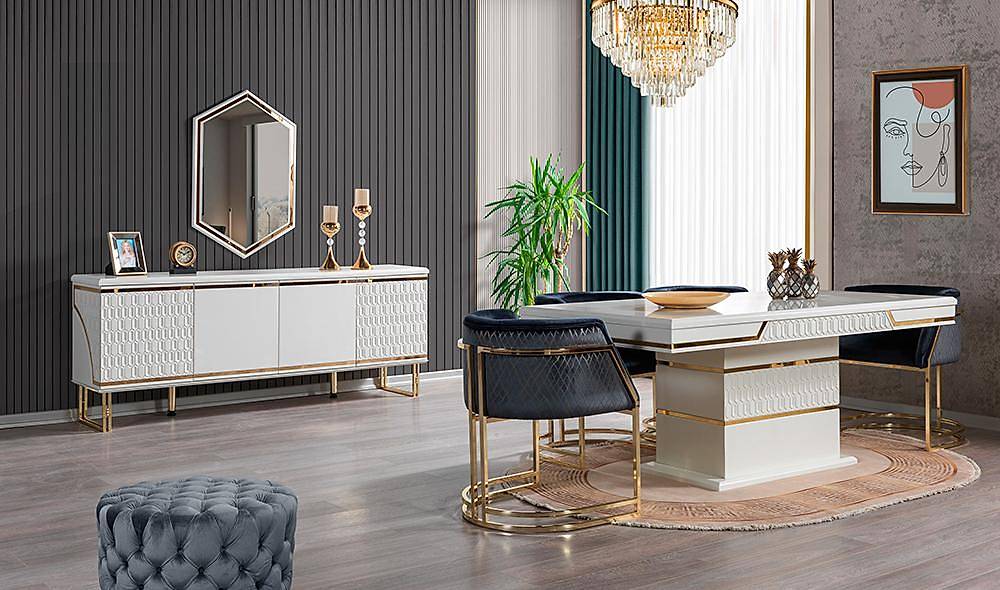 Verdere Yemek Odası - Ekru Yemek Odası