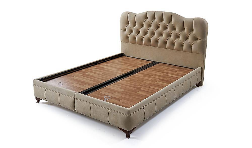 Didim Baza + Başlık - Cappucino Yatak Baza Başlık