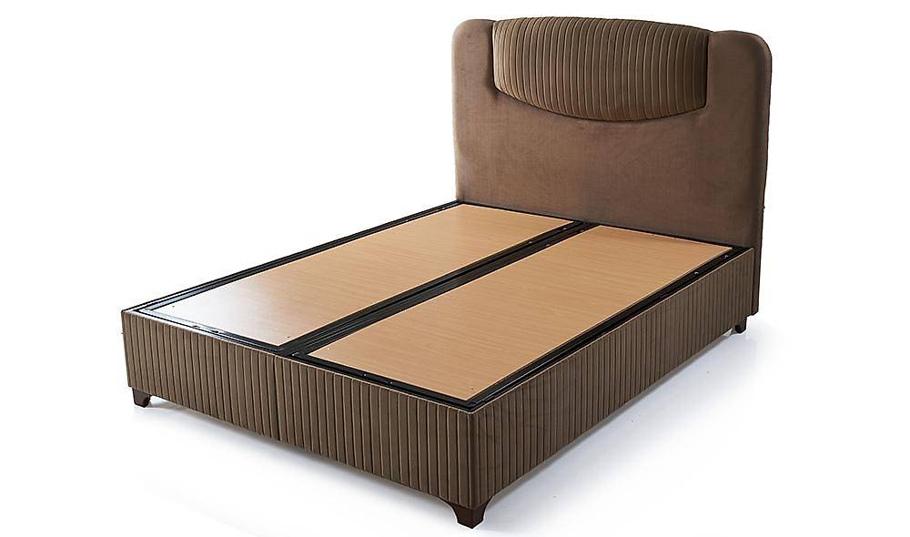 Plato Baza + Başlık - Kahve Yatak Baza Başlık