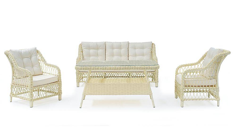 Kemer Bahçe Koltuk Takımı - Krem Bahçe Oturma Grubu