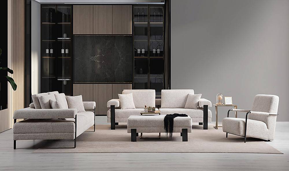 Everest Koltuk Takımı - Siyah - Dokuma Koltuk Takımı