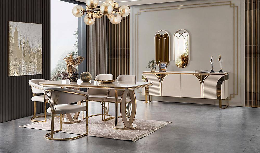 Hessen Yemek Odası - Krem Yemek Odası