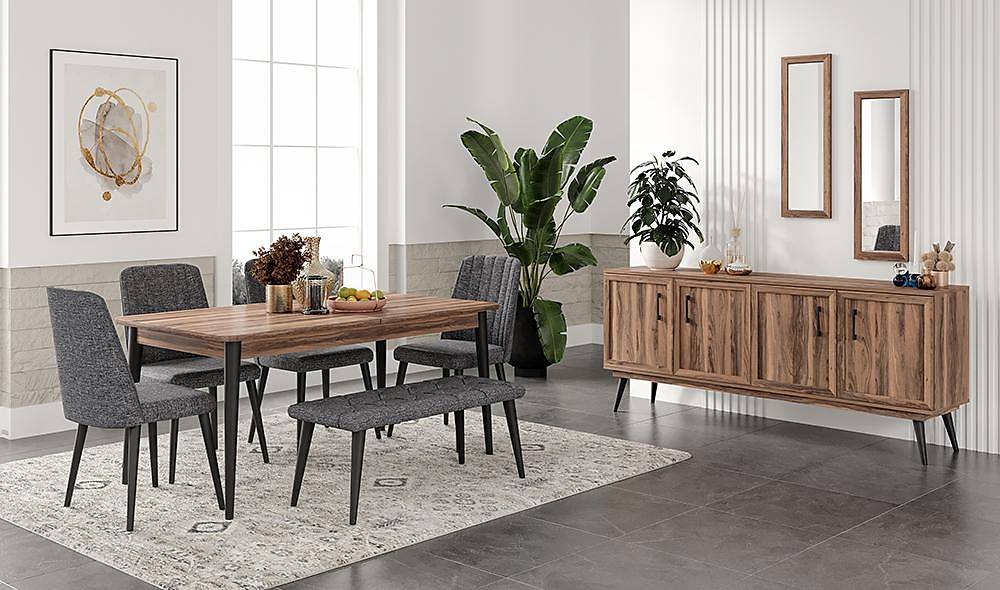 Liya Yemek Odası - Ceviz Yemek Odası