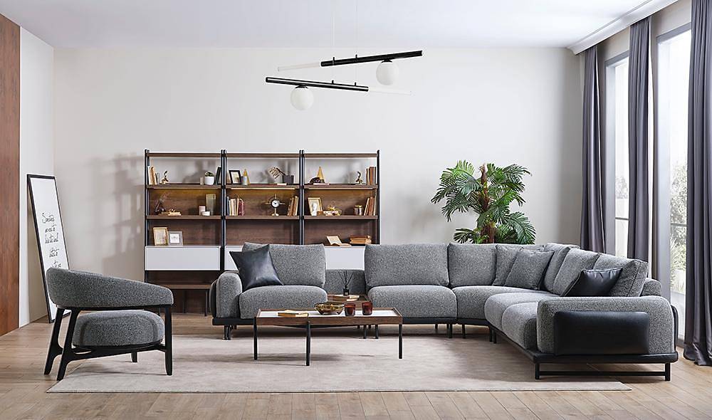 Gusto Köşe Takımı - Gri Köşe Koltuk