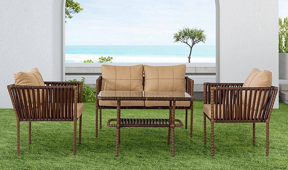 Eleni Bahçe Koltuk Takımı - Krem Bahçe Oturma Grubu