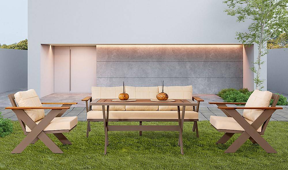 Ekol Bahçe Koltuk Takımı - Cappuccino Bahçe Oturma Grubu