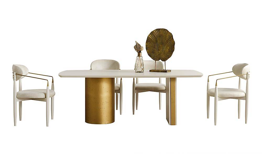 Baroc Yemek Masası Takımı - Gold Yemek Masası Takımı