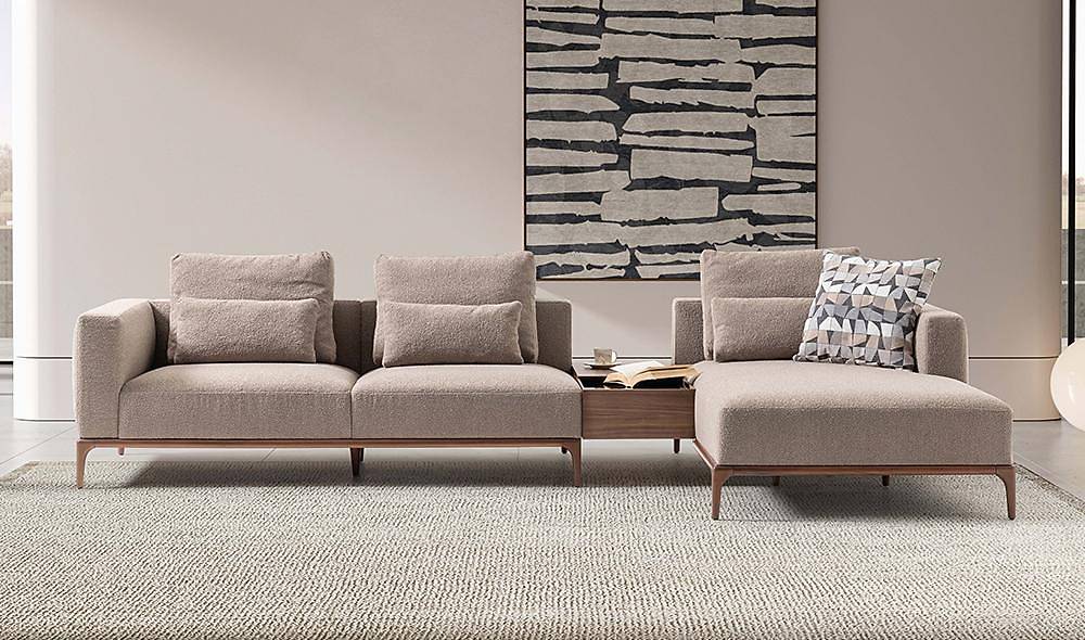 Novano Köşe Takımı - Kahve Köşe Koltuk