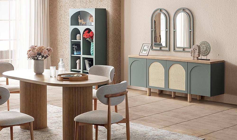 Logo Yemek Odası - Yeşil - Hasır Yemek Odası