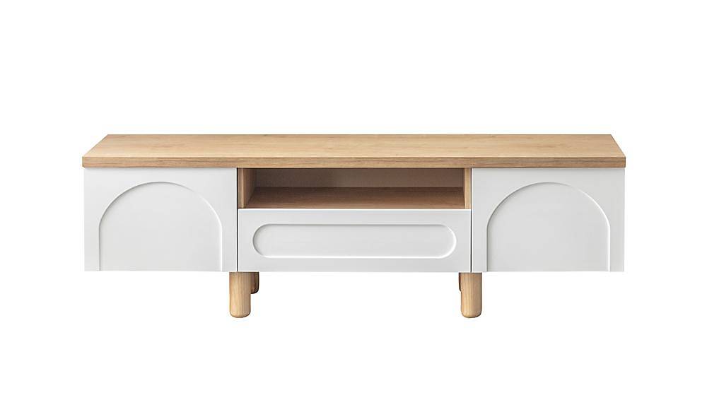 Logo Tv Sehpası - Beyaz TV Ünitesi