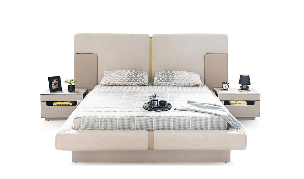 Montare Bazalı Karyola ve Başlık - Kum Beji