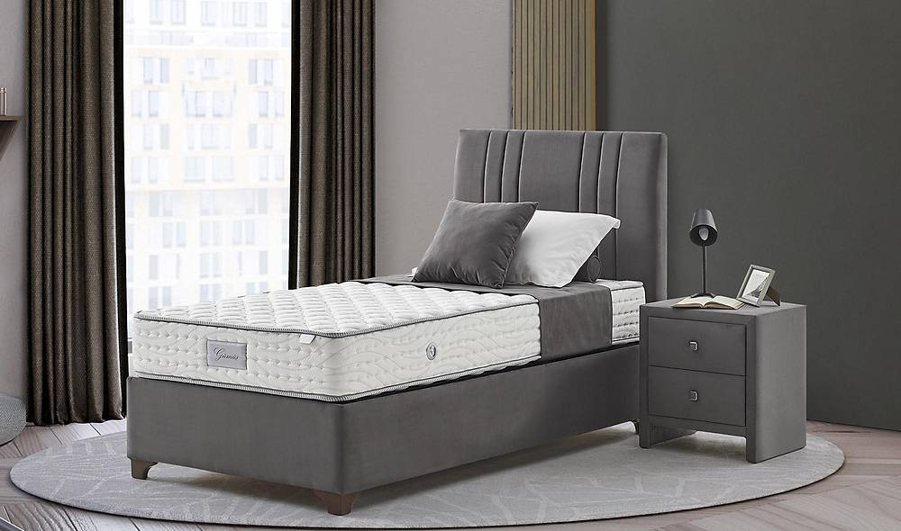 Gümüş Sahra Baza + Başlık + Yatak Baza Setleri