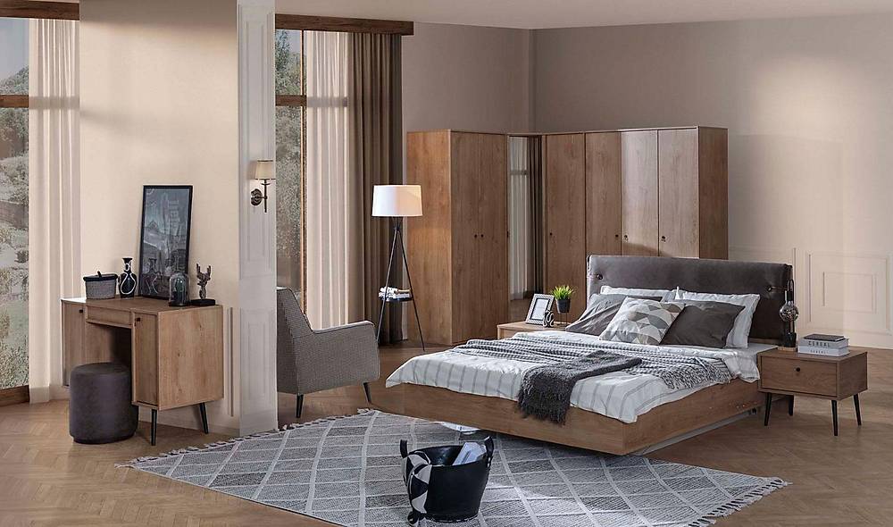 Ramsey Yatak Odası - Köşe Dolaplı Köşe Dolap