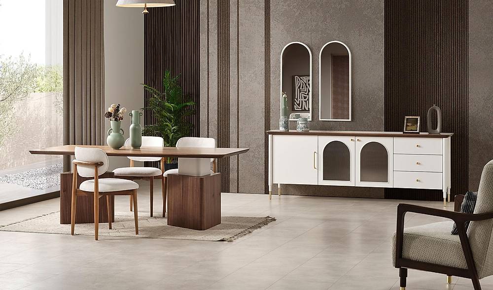 Farist Yemek Odası - Ekru Yemek Odası